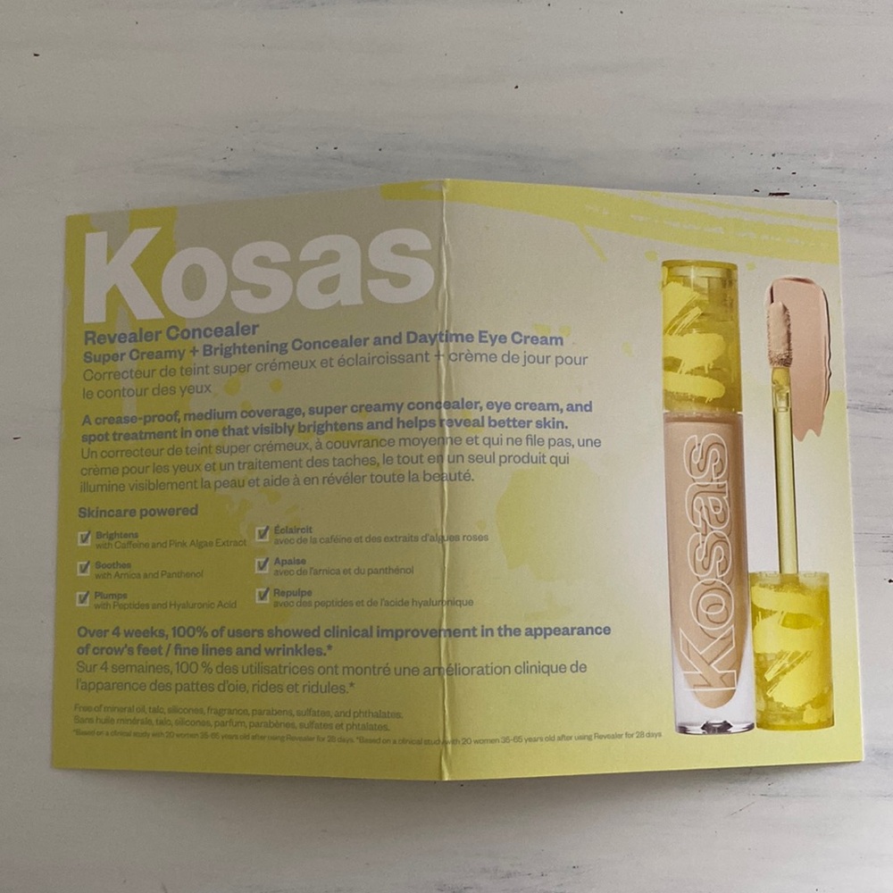 FREE with purchase Kosas concealer sample